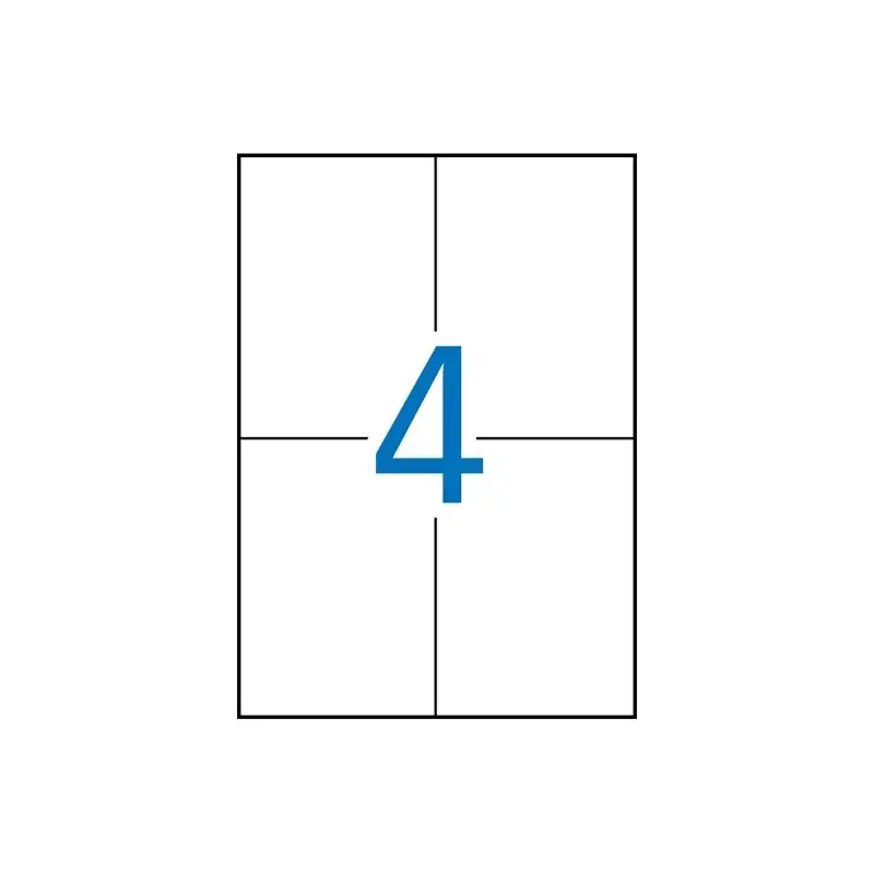 (01227) APLI ETIQUETAS ADHESIVAS 105X148MM LÁSER C/RECTOS 4 X 20H POLIÉSTER BLANCO