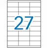 (01271) APLI ETIQUETAS ADHESIVAS 70X30MM INKJET/LÁSER C/RECTOS 27 X 100H BLANCO