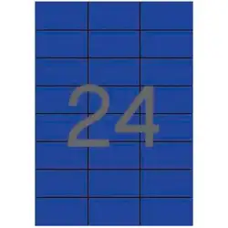 (01592) APLI ETIQUETAS ADHESIVAS 70X37MM INKJET/LÁSER C/RECTOS 24 X 20H AZUL