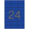 (01592) APLI ETIQUETAS ADHESIVAS 70X37MM INKJET/LÁSER C/RECTOS 24 X 20H AZUL