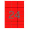 (01593) APLI ETIQUETAS ADHESIVAS 70X37MM INKJET/LÁSER C/RECTOS 24 X 20H ROJO