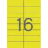 (01595) APLI ETIQUETAS ADHESIVAS 105X37MM INKJET/LÁSER C/RECTOS 16 X 20H AMARILLO FLUORESCENTE