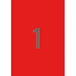 (01601) APLI ETIQUETAS ADHESIVAS 210X297MM INKJET/LÁSER C/RECTOS 1 X 20H ROJO