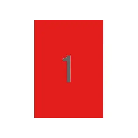 (01601) APLI ETIQUETAS ADHESIVAS 210X297MM INKJET/LÁSER C/RECTOS 1 X 20H ROJO