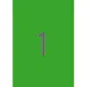 (01602) APLI ETIQUETAS ADHESIVAS 210X297MM INKJET/LÁSER C/RECTOS 1 X 20H VERDE