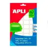 (01642) APLI ETIQUETAS ADHESIVAS 20X50MM  ESCRITURA MANUAL C/ROMOS 15 X 10H BLANCO
