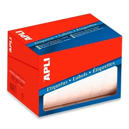 (01682) APLI ETIQUETAS PARA PRECIOS 13X50MM ESCRITURA MANUAL C/ROMOS ROLLO DE 2100 BLANCO