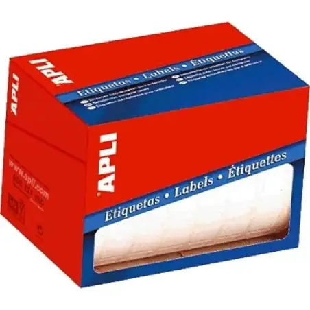 (01690) APLI ETIQUETAS PARA PRECIOS 25X40MM ESCRITURA MANUAL C/ROMOS ROLLO DE 1600 BLANCO