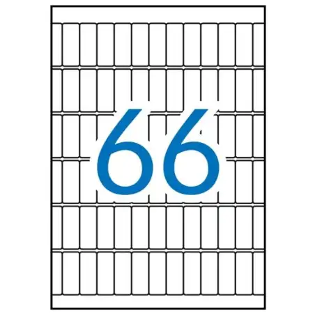 (01861) APLI ETIQUETAS ADHESIVAS 12X30MM MANUAL/IMPRESIÓN C/ROMOS 66 X 15H A5 BLANCO