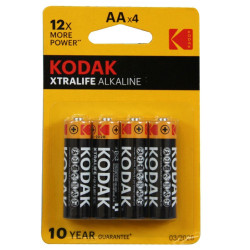 (KDXLR6P4B) KODAK PILAS EXTRALIFE ALCALINA 4UD LR06 AA BLISTER