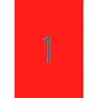 (02880) APLI ETIQUETAS ADHESIVAS 210X297MM LÁSER C/RECTOS 1 X 20H ROJO FLUORESCENTE