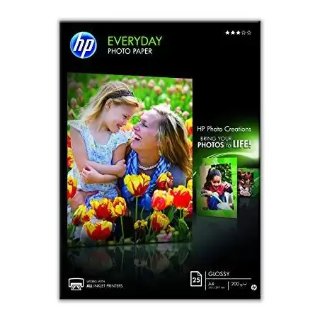 (Q5451A) HP PAPEL EVERYDAY GLOSSY PHOTO PAPER /25 HOJAS /A4 /200 GRS. /25 HOJAS