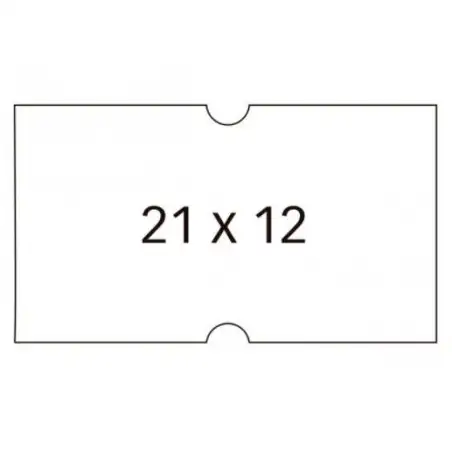 (100910) APLI ETIQUETAS PARA ETIQUETADORA DE PRECIOS 21X12MM C/RECTOS 6 ROLLOS DE 1000 BLANCO