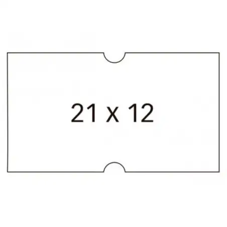 (100911) APLI ETIQUETAS REMOVIBLES PARA ETIQUETADORA DE PRECIOS 21X12MM C/RECTOS 6 ROLLOS DE 1000 BLANCO