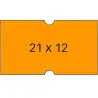 (100912) APLI ETIQUETAS PARA ETIQUETADORA DE PRECIOS  21X12MM C/RECTOS 6 ROLLOS DE 1000 NARANJA