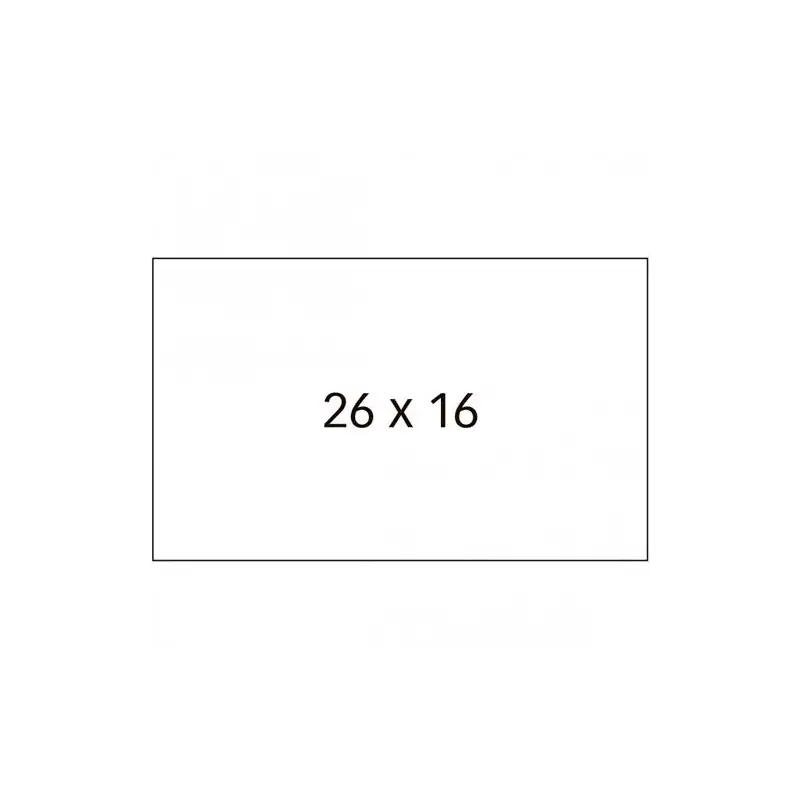 (100917) APLI ETIQUETAS PARA ETIQUETADORA DE PRECIOS 26X16MM C/RECTOS 6 ROLLOS DE 1000 BLANCO