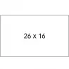 (100917) APLI ETIQUETAS PARA ETIQUETADORA DE PRECIOS 26X16MM C/RECTOS 6 ROLLOS DE 1000 BLANCO