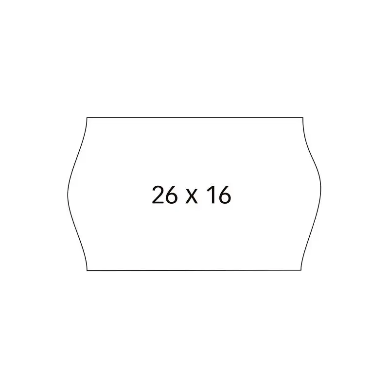 (100922) APLI ETIQUETAS PARA ETIQUETADORA DE PRECIOS 26X16MM C/SINUSOIDAL 6 ROLLOS DE 1000 BLANCO