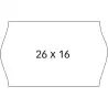 (100922) APLI ETIQUETAS PARA ETIQUETADORA DE PRECIOS 26X16MM C/SINUSOIDAL 6 ROLLOS DE 1000 BLANCO