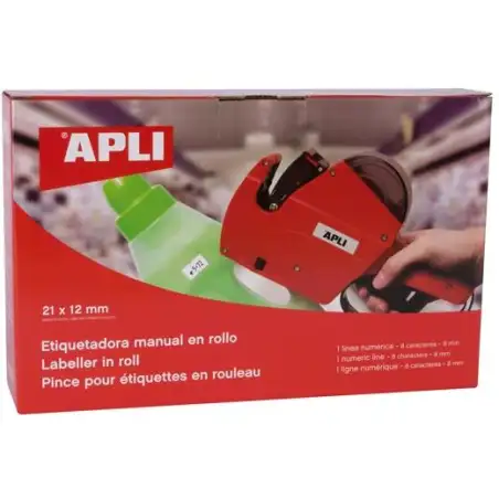 (101418) APLI ETIQUETADORA PRECIOS 1 LÍNEA PARA ETIQUETAS 8 CARACTERES