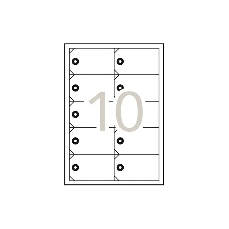 (10149) APLI ETIQUETAS COLGANTES C/ARANDELA 98X57MM INKJET/LÁSER 10 X 10H BLANCO
