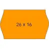 (101719) APLI ETIQUETAS REMOVIBLES PARA ETIQUETADORA DE PRECIOS 26X16MM C/SINUSOIDAL 6 ROLLOS DE 1000 NARANJA