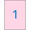 (11846) APLI ETIQUETAS ADHESIVAS 210X297MM INKJET/LÁSER C/RECTOS 1 X 20H ROSA PASTEL