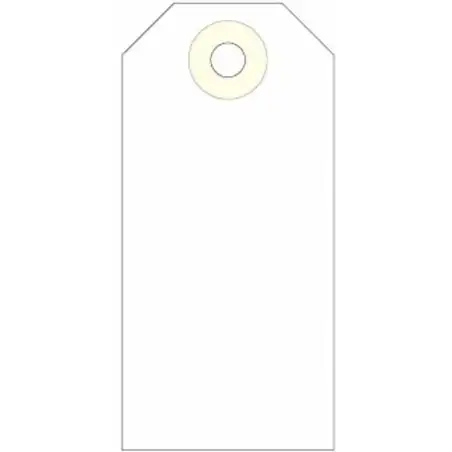 (121374) APLI ETIQUETAS COLGANTES C/ARANDELA 100X51MM CAJA DE 1000 CREMA