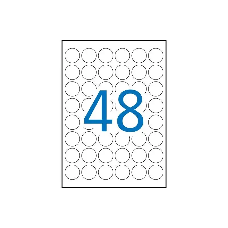 (13882) APLI ETIQUETAS ADHESIVAS CIRCULARES Ø30MM INKJET/LÁSER 48 X 25H BLANCO