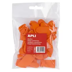 (17192) APLI DEDÍLES LATEX TALLA M COLOR NARANJA -20U-