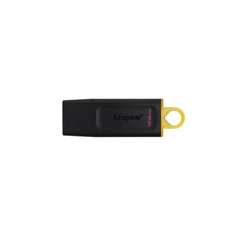 (DTX/128GB) KINGSTON PENDRIVE DATATRAVELER EXODIA 128GB C/TAPA PROTECTORA Y RANURA PARA COLGAR USB 3.2 NEGRO/AMARILLO