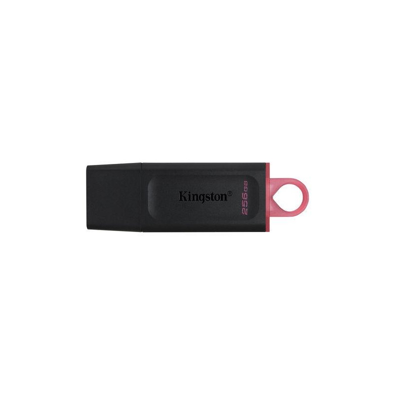 (DTX/256GB) KINGSTON PENDRIVE DATATRAVELER EXODIA 256GB C/TAPA PROTECTORA Y RANURA PARA COLGAR USB 3.2 NEGRO/ROSA