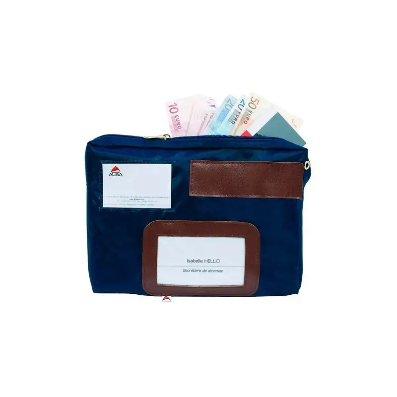 (ALPOCAIS AZ) ARCHIVO 2000 BOLSA DE CORRESPONDENCIA ALBA FABRICADA EN NAILON IMPERMEABLE 40X270X185 MM AZUL
