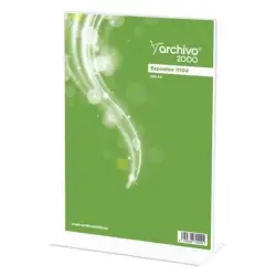 (11105 CS TP) ARCHIVO 2000 EXPOSITOR SOBREMESA EN FORMA DE T DIN A5 VERTICAL 75X150X215 MM CRISTAL TRANSPARENTE