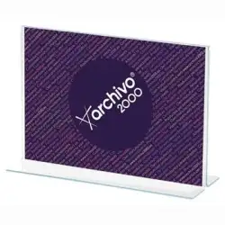 (11204 CS TP) ARCHIVO 2000 EXPOSITOR SOBREMESA EN FORMA DE T DIN A4 HORIZONTAL 85X300X215 MM CRISTAL TRANSPARENTE