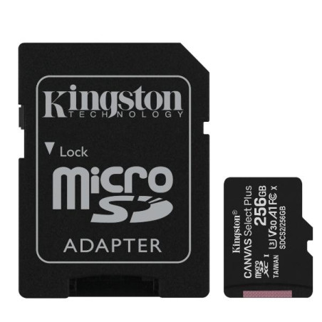 (SDCS2/256GB) KINGSTON TARJETA DE MEMORIA MICRO SDHC CANVAS SELECT 256GB C/ADAPTADOR