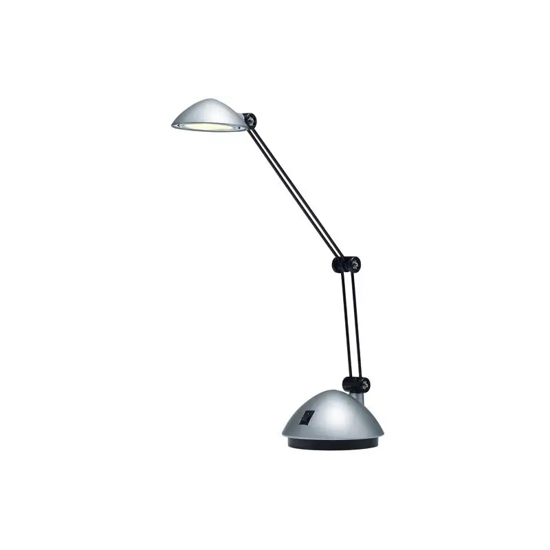 (5040 PT MT) ARCHIVO 2000 LÁMPARA LED SOBREMESA DOBLE BRAZO ARTICULADO LUZ BLANCA CÁLIDA 130X340X220MM PLATA METALIZADA