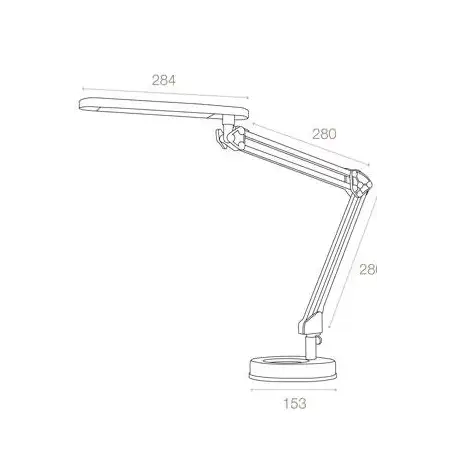 (5061B PT LED4STARS C) ARCHIVO 2000 LÁMPARA LED FLEXO DE SOBREMESA CABEZAL PIVOTABLE HORIZONTAL/VERTICAL CON BASE LUZ BLANCO ...