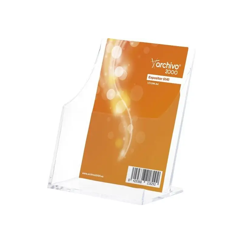 (6141 CS TP) ARCHIVO 2000 PORTAFOLLETOS SOBREMESA ARCHIVO 2000 "PREMIUM" ESPESOR 3 MM 1/3 DIN A4 VERTICAL 85X115X145 MM