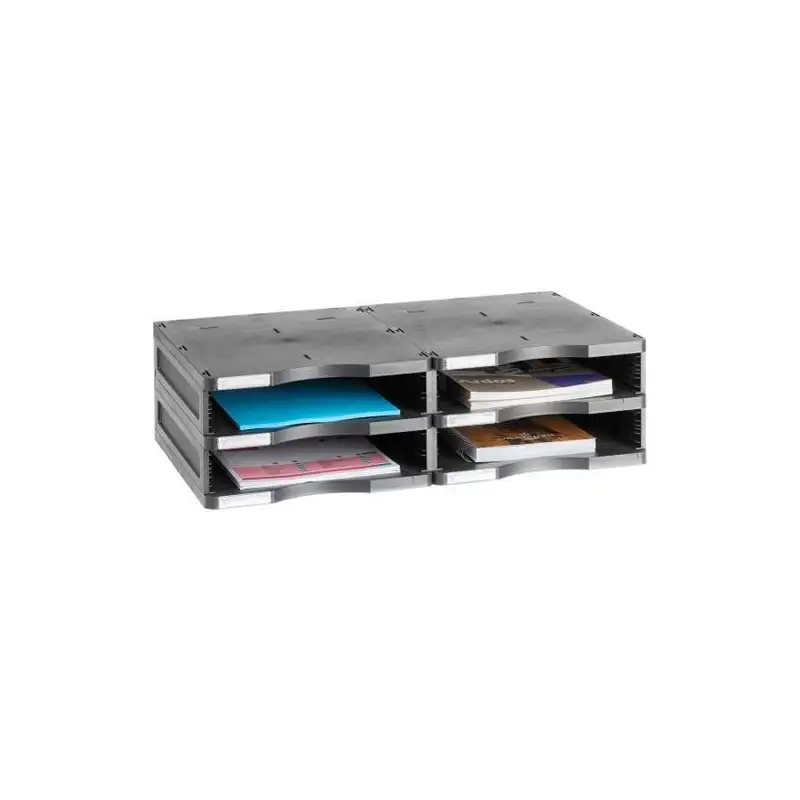 (6522 NE) ARCHIVO 2000 MÓDULO ARCHIVODOC 4 HUECOS ESTANDAR PARA FORMATO DIN A4 360X600X165 MM NEGRO