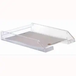(715 CS TP) ARCHIVO 2000 BANDEJA APILABLE FONDO LISO OPCIONAL USO DE VARILLAS ELEVADORAS DIN A4 Y FOLIO 340X260X60 CRISTAL TR...