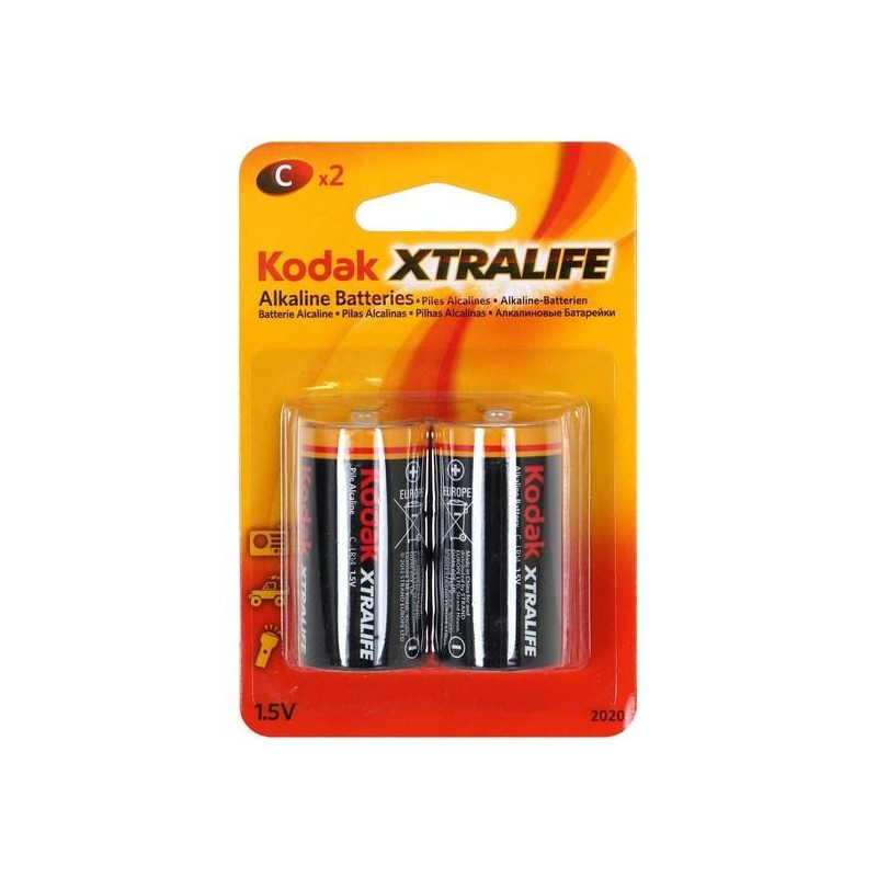 (KDXLR14PB2) KODAK PILAS EXTRALIFE ALCALINAS C - LR14 - PACK 2 UDS