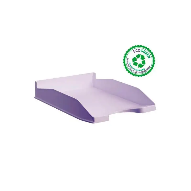 (742 ML PS) ARCHIVO 2000 BANDEJA ECOGREEN APILABLE 3 POSICIONES 345X255X60MM RECICLADO MALVA PASTEL