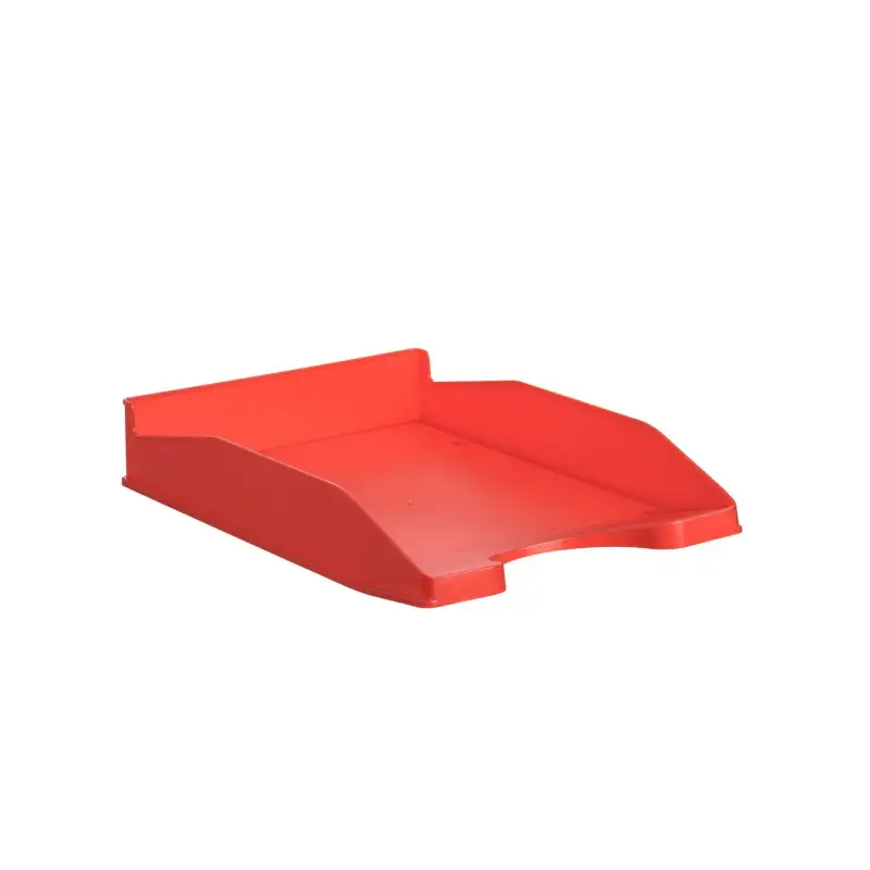 (742 RJ) ARCHIVO 2000 BANDEJA APILABLE EN 3 POSICIONES FONDO LISO DIN A4 Y FOLIO 345X255X60 MM ROJO