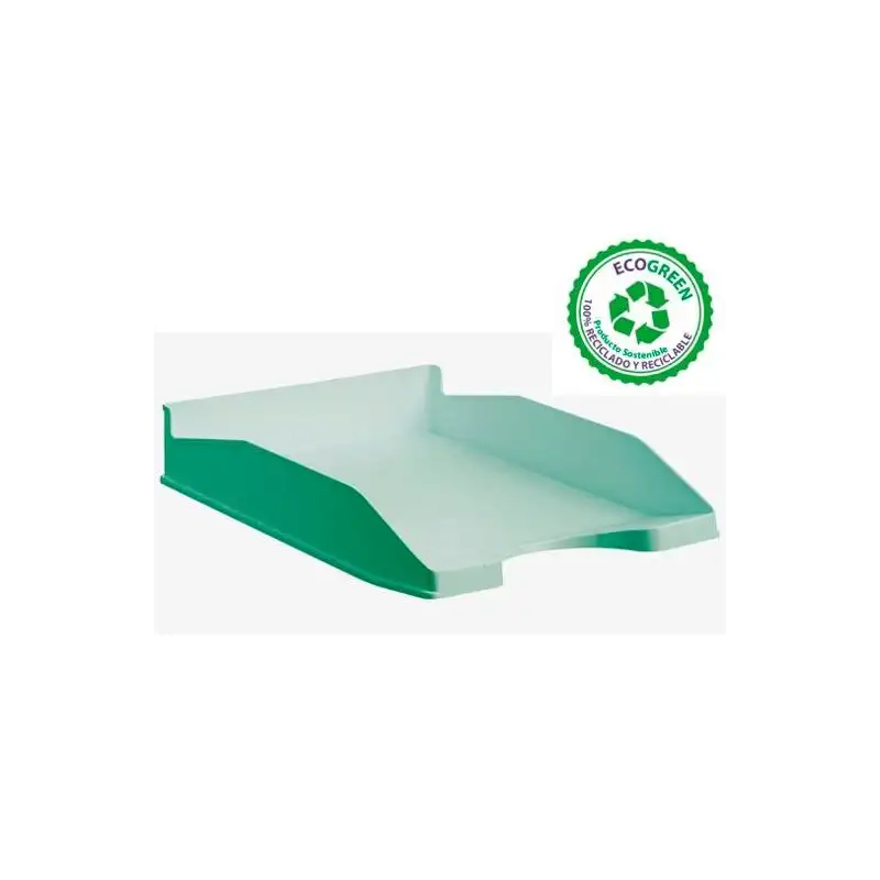 (742 VE PS) ARCHIVO 2000 BANDEJA ECOGREEN APILABLE 3 POSICIONES 345X255X60MM RECICLADO VERDE PASTEL