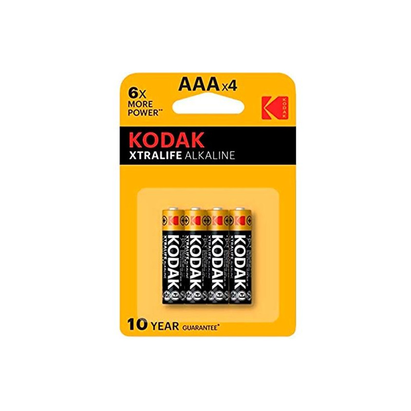 (KDXLR3P4B) KODAK PILAS EXTRALIFE ALCALINA 4UD LR03 AAA BLISTER
