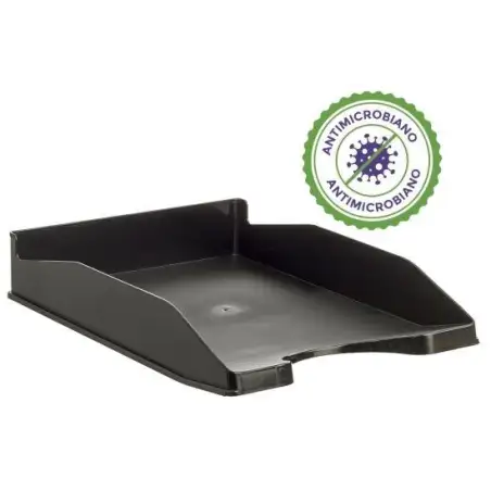 (742AM NE) ARCHIVO 2000 BANDEJA ANTIMICROBIANA APILABLE EN 3 POSICIONES FONDO LISO DIN A4 Y FOLIO 345X255X60 MM NEGRO