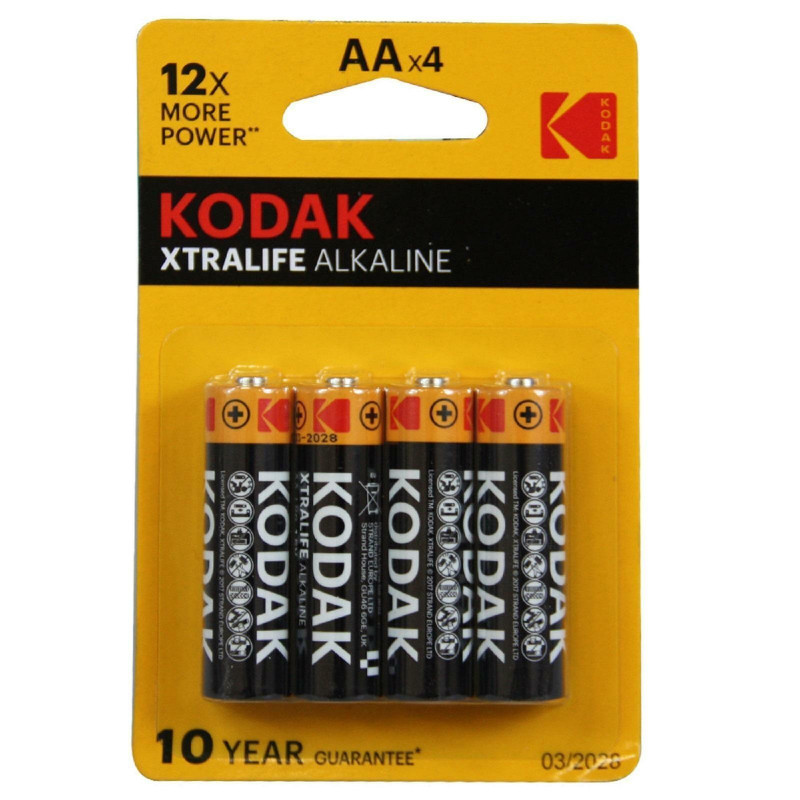 (KDXLR6P4B) KODAK PILAS EXTRALIFE ALCALINA 4UD LR06 AA BLISTER