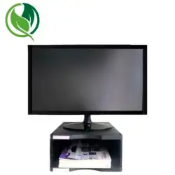 (6611 NE) ARCHIVO 2000 SOPORTE MONITOR ERGOSOSTENIBLE CON COMPARTIMENTO INFERIOR NEGRO