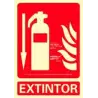 (6171-01H RJ) ARCHIVO 2000 SEÑAL "EXTINTOR" 210X300 PVC ROJO